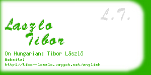 laszlo tibor business card