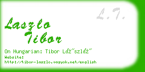 laszlo tibor business card